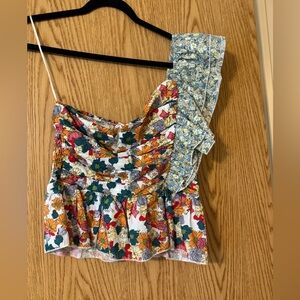 Floral Print Peplum Top